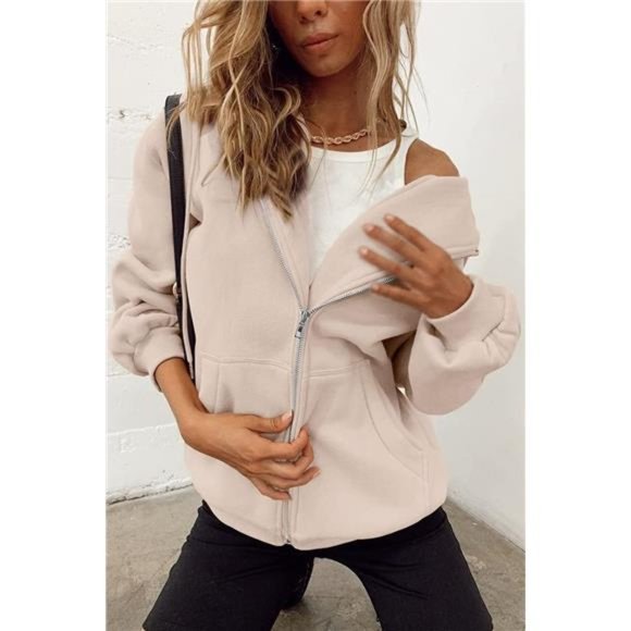 Womens Zip Up Hoodies Long Sleeve Sweatshirts Fall‎ Outfits Sweaters Jackets - Picture 1 of 6